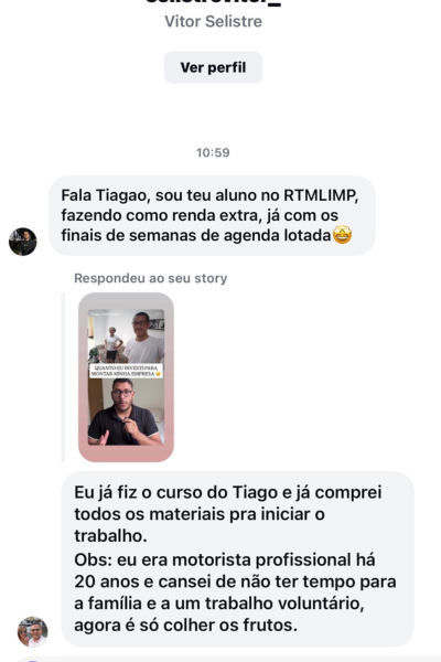 Depoimento de aluno